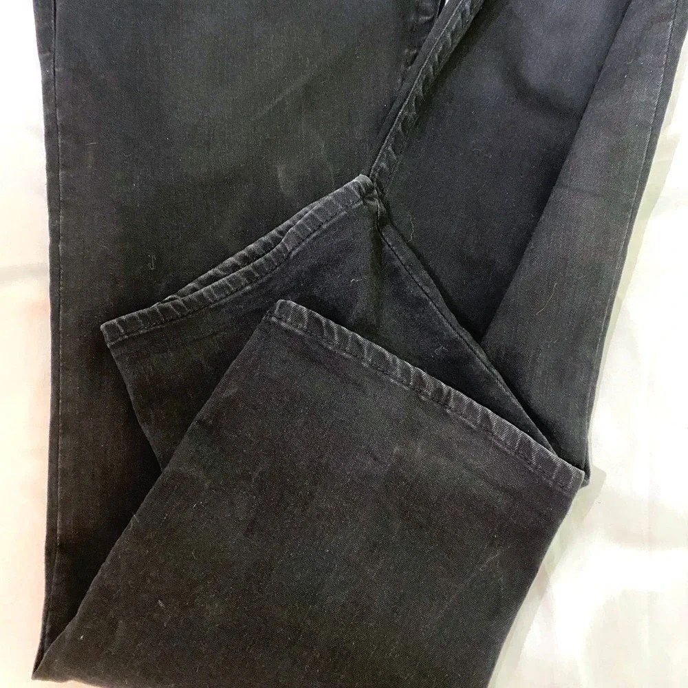 TRUE RELIGION Ricky Relaxed‎ Straight Leg Jeans in 2SB Body Rinse Black SZ 38/30